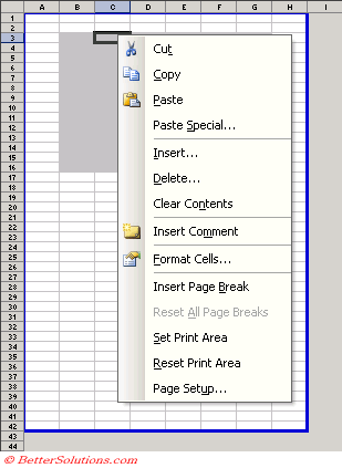 page break in excel for mac